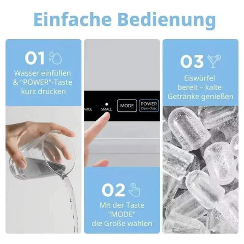 Super Quick Countertop Ice Maker Churns Out Up To 20 Lbs Bullet Ice Daily With A Blazing Six Minute Loop Compact Footprint operation guide