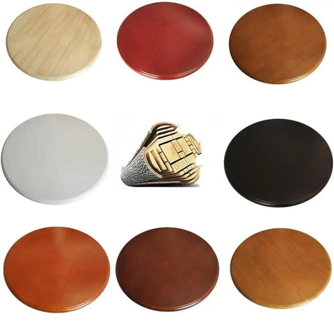Kick Up Your Dinner Game With This Smooth Operator Lazy Susan Turntable Vibrant Wood Grain Serving Tray variety of wood finishes.