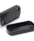 Black aluminum brake fluid tank cover reservoir cap for Ultra Bee, left and right, heavy duty 6061 alloy, for Sur-Ron bike.