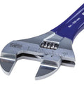 Slimmer Jaw Adjustable Wrench With Forged Construction And High Polish Chrome Finish 8 Inch 40 Percent Slimmer Jaws for Tight Work.