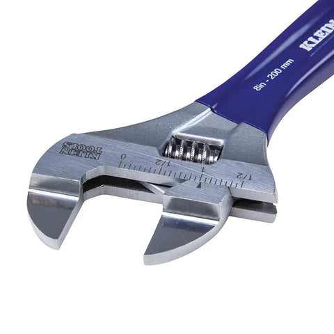 Slimmer Jaw Adjustable Wrench With Forged Construction And High Polish Chrome Finish 8 Inch 40 Percent Slimmer Jaws for Tight Work.
