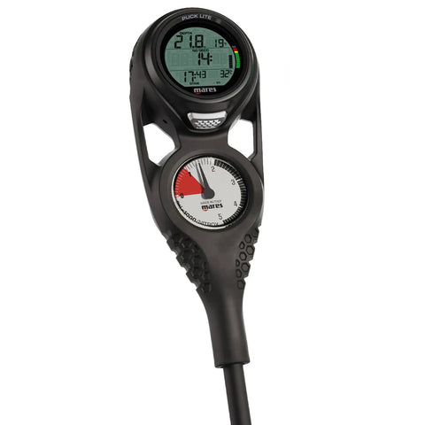 Puck Lite Dive Computer Console With Bluetooth And Buhlmann ZH-L16C Algorithm Pressure Gauge, nitrox configuration for divers.