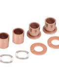 Golf Cart Upper And Lower Spindle Bronze Kingpin Bushing Kit For Club Car DS 1981 Up Replace OEM 8067 7048 1010150 1016389 Easy Front End Repair For Smoother Rides, bronze bushings and washers