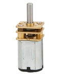 Rugged All Metal 6V DC Gear Motor With 6mm Gearbox 800 RPM showing steel micro gears and copper reducer