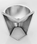 Bathroom Sink Wall-Mounted Corner Bathroom Sink Stainless Steel Round Sink single bowl view from above.