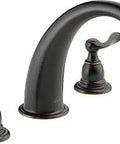Windemere Roman Tub Faucet Set In Oil Rubbed Bronze Finish With ADA Compliance And Matching Handles Classic Bathroom Tub Trim Kit