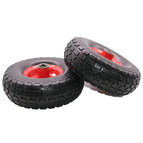 10 Inch Flat Free Tire On Wheel For Hand Truck Dolly Cart Replacement With 5/8 Inch Shaft Hole And Rock Solid Tread For Smooth Rolling Zero Flats And Built Different Toughness On Generators And Utility Carts