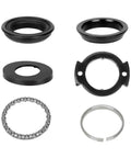 Front Fork Bearing Kit For Electric Scooter 4 Pro, Aluminum Alloy Steering Cup Set With Roller Bearings, Headset Bowl Replacement Parts For Smooth Riding And Wobble Free Steering. Kit parts on white background