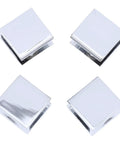 4-Pack Glass Shelf Support Clips For 8-10mm Shelves, Zinc Alloy Fixed-Thickness Mounting Clamps, Scratch-Free Silver Finish