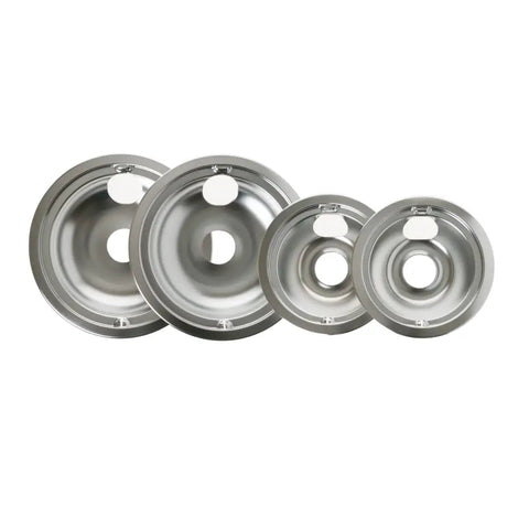 Electric Range Drip Pan Set 4 Pack OEM Quality Stovetop Spill Trays That Fit Most Electric Ranges Built To Take Spills Easy Clean No Fuss Cleanup
