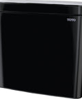 Drake 1.6 GPF Toilet Tank With Washlet Compatible Auto Flush, Sedona Beige, side view, sleek modern design, black finish