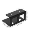 Drop Dead Solid Two Pack Under Desk Laptop Mount With Reinforced Iron Frame And Non Slip Eva Mat, Clever Hidden Bracket For Tight Rooms To Keep Your Desktop Slick, close-up view of a sturdy black metal laptop bracket.