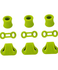 9 Climbing Carabiners Locking S Tool Set With Positioning Device For Rappel Abseil And Rescue Silicone Keeper Fixed Green Gear