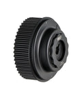 Rugged Alloy Camshaft Sprocket Set Three Piece For Subaru Wrx 2002 To 2005 Non Avcs with black finish and detailed ridges.