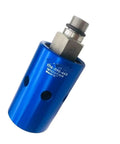 Air-Hydraulic Rotary Union 1116-090-463, Metal Construction, Compact Design, Low Friction, Fast Response, Easy Connection, Built-Tough, Heavy-Duty Industrial Rotary Unions For Confined Spaces And Harsh Lines, blue housing