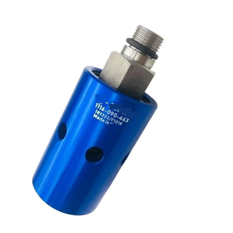 Air-Hydraulic Rotary Union 1116-090-463, Metal Construction, Compact Design, Low Friction, Fast Response, Easy Connection, Built-Tough, Heavy-Duty Industrial Rotary Unions For Confined Spaces And Harsh Lines, blue housing