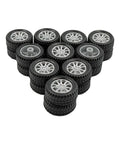 20 Pack Tiny RC Wheel Set With 10 Metal Axle Shafts For RC Cars Boats Drones Robots And DIY Models Rubber Wheels 20mm