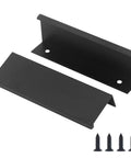 30 Pack Black Cabinet Handles Modern Drawer Pulls Finger Edge Pulls for Kitchen and Bath, Solid Metal Alloy with screws