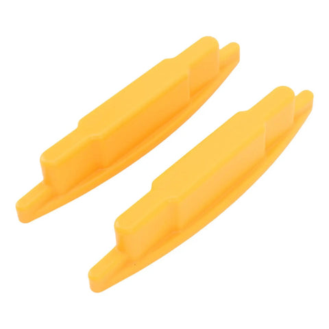 GOWENIC 2PCS Magnetic Stud Finder for Drywall and Wood, durable yellow ABS construction, two-piece design for easy use.
