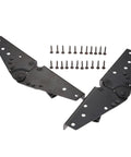 Adjustable Three-Position Sofa Bed Angle Mechanism Hinges For Backrest And Seat, Heavy Duty Black Furniture Hardware Fittings Screws