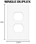 Dope Screwless 1 Gang Decorator Wall Plate White Faceplate Cover For Outlets And Switches Unbreakable Polycarbonate 4.65x2.91 inches