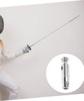 Durable Practice Fencing Tip Replacement For Realistic Drills shown with fencing sword and person in gear, close-up of tip.