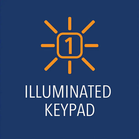 Keyless Garage Door Access System With One Button Entry For Most Openers That Works With Major Brands Like LiftMaster And Craftsman From 1993 To Present Easy Install Battery Included Safe Quick Entry illuminated keypad icon