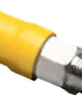 Close-up of the Gas Hose With Free Spin Fittings, Three Quarter Inch NPT, Heavy-Duty Coated Hose, showing fitting detail.