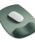 Gel Wrist Rest Mouse Pad With Contoured Cushion For Ergonomic Comfort, Sage Green Desk Accessory For Women, Cute Yet Pro Office Decor