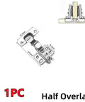 Stainless Steel Cabinet Door Hinges With Hydraulic Damper Soft Close For Quiet Wardrobe Concealed Hardware Set Half Overlay
