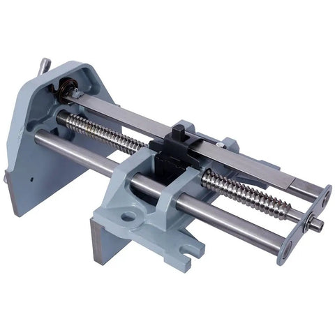 Beefy 9 Inch Woodworking Vise Heavy Duty Cast Iron Bench Vise With Quick Release Lever and Steel Main Screw, side view
