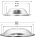 Chrome Drip Pan Set And Surface Elements For GE Hotpoint Range Stoves Replacement Kit, 6 and 8 inch dimensions view