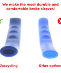 Universal Brake Lever Grips Set Anti Slip Silicone Covers comparison with competitor, showing superior durability and comfort.