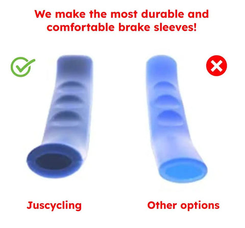 Universal Brake Lever Grips Set Anti Slip Silicone Covers comparison with competitor, showing superior durability and comfort.