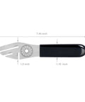 MTB And Road Bike Disc Brake Rotor Truing Tool Kit With Stainless 4mm Alignment Wrench, 3 Openings, And 4 Shims handle detail