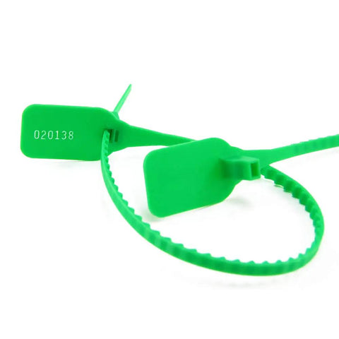 One Thousand Pack Green Security Cable Ties With Numbered Pull Design Self Locking Anti Tamper Zip Tie Seals Keeps Your Cargo Locked Down Tight And Stops Any Funny Business On Delivery Day Now That Is Real Peace Of Mind Every Single Time