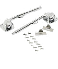 Soft Close Heavy Lid Support Hinges Zinc Alloy Hydraulic Stay For Closet Wardrobe Toy Box Left And Right 2 Pack shown with screws