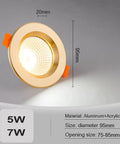 Top Shelf 9 Pack 3 Inch LED Recessed Downlights With Sleek Baffle Trim Ultra Low Profile Eyeball Spotlights Built From Rugged Aviation Aluminum Warm 3000K Zero Glare Quick Swap Ceiling Kit gold ceiling spotlight with acrylic lens and orange clips, diameter 95mm