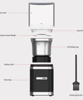 Electric Coffee Bean Grinder With Slick One Touch Operation And 180W Motor Brewing Fresh Espresso Right Quick With A removable stainless bowl and brush.