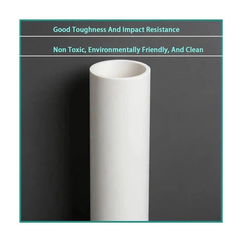 White PVC pipe showing smooth surface, ideal for Built Tough Surface Mount Rigid Conduit Cable Protection Pipes Wire Management Electrical Setup 10 Pack.