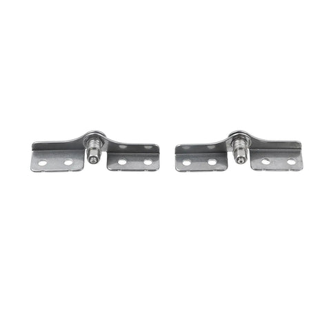No Hassle Stainless Steel Flip Hinge Damper Set two pack showing stainless steel hinges for cabinet installation.