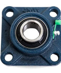 Self Aligning Pillow Block Bearing UCF205 1 Inch Bore 4 Bolt Flange Mounted With Solid Square Base, front view
