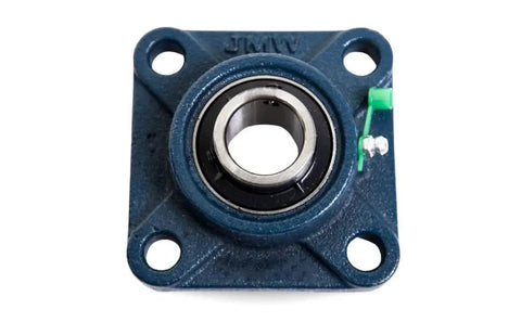 Self Aligning Pillow Block Bearing UCF205 1 Inch Bore 4 Bolt Flange Mounted With Solid Square Base, front view