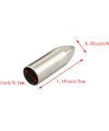12 Pack 100 Grain Stainless Steel Pro Grade Field Tips For 8mm Arrows Glue On Target Arrow Points close-up with measurements