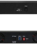 Dope One U Rack Mount Storage Enclosure With Dual Bay Ssd And Hdd Usb 3 1 Gen Ii Ten Gbps Hardware Raid Zero One Jbod Span Up To 800 Mb Sec Fast Plug And Play Server Rack Rig Gear front and back view with power and USB ports.