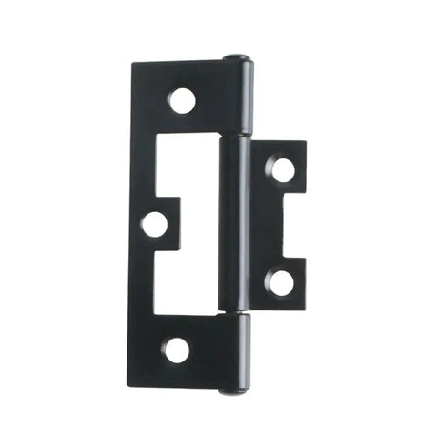 Two Pack Antique Bronze And Black Metal Flush Door Hinge for Wooden Boxes, Cabinets 64x25mm, Spring Hinge with Hidden Mounting