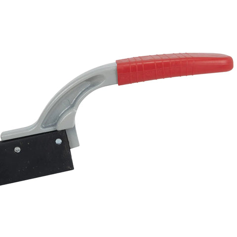 Handle of Quik Cut Vct Vinyl Tile Cutter 12 Inch For Precise 12x12 Tile Cuts with hardened steel blade and die-cast aluminum base.