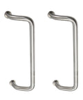 2 Pack 90 Degree Offset Door Pulls In Stainless Steel For Cabinets With Screws Center To Center 6.3 Inches And 0.39 Inch Diameter