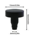 16 Piece Heavy Duty Nylon Floor Protectors For Patio Swivel Chairs And Home Office Desks Beat The Scratches Smooth Glide Anti Skid Bumper Pads Exact Quarter Inch Mount Black, 15mm round black nylon bumper pad.