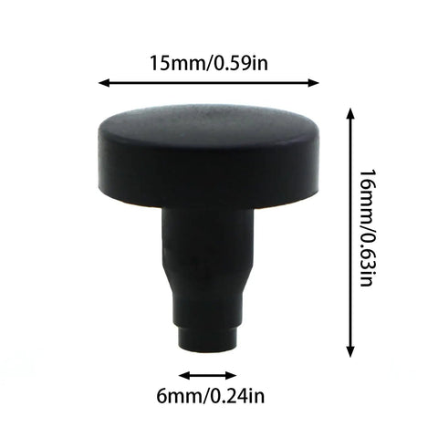 16 Piece Heavy Duty Nylon Floor Protectors For Patio Swivel Chairs And Home Office Desks Beat The Scratches Smooth Glide Anti Skid Bumper Pads Exact Quarter Inch Mount Black, 15mm round black nylon bumper pad.